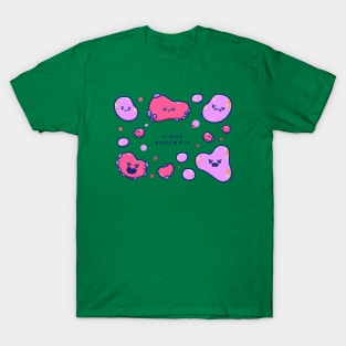 Cute Virus And bacteria Cartoon T-Shirt